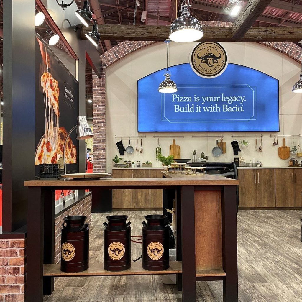 Bacio's booth 1531 at Pizza Expo, March 2023