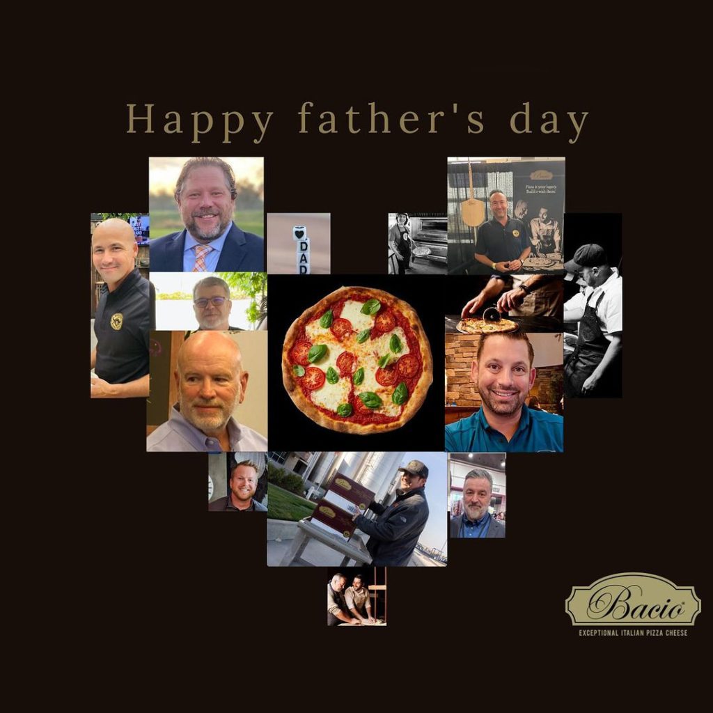 photos of fathers on the Bacio team, arranged in a heart