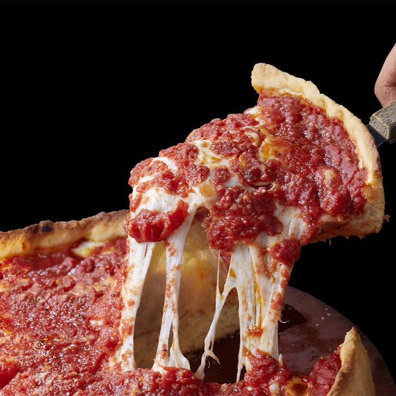 Deep dish Bacio cheese pull