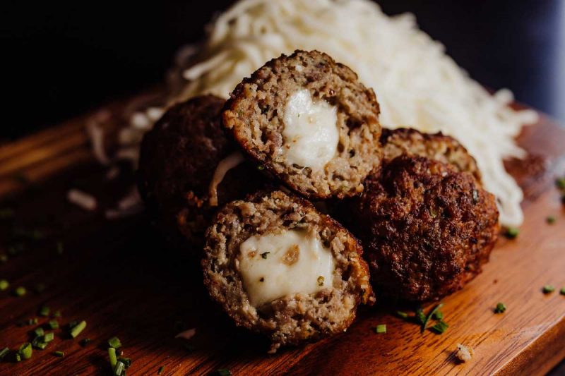 Cheese Stuffed Italian Meatballs